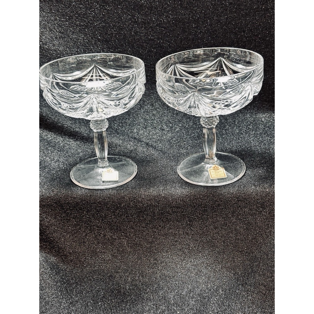 Set Of 2? Nachtmann Stemmed Crystal Coupe Sherbet Katherine Hutte Edward Pattern